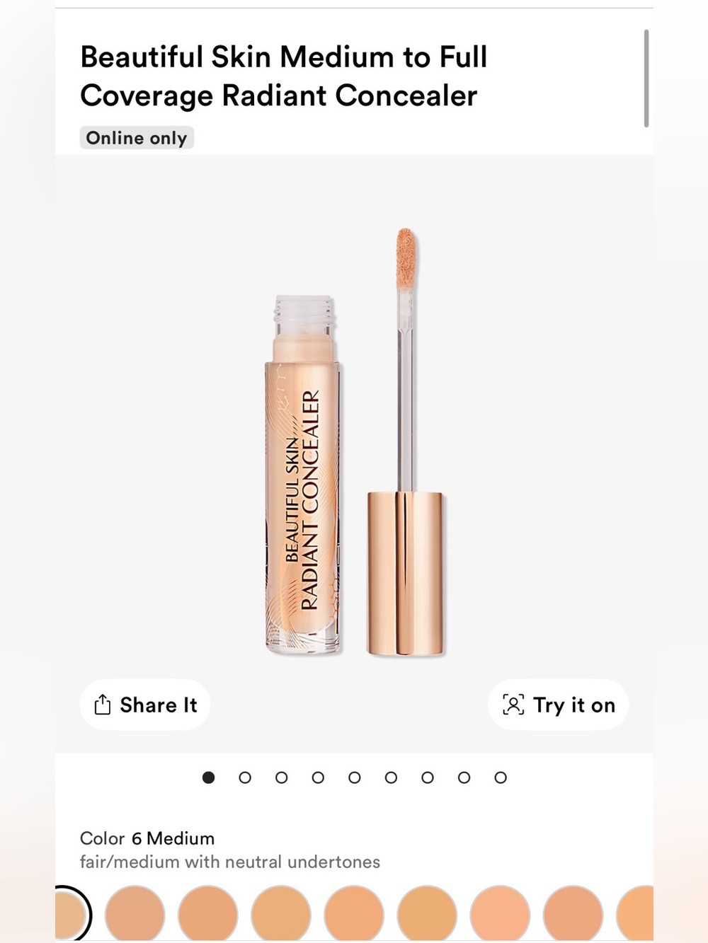 Charlotte Tilbury Beautiful Skin Radiant Concealer